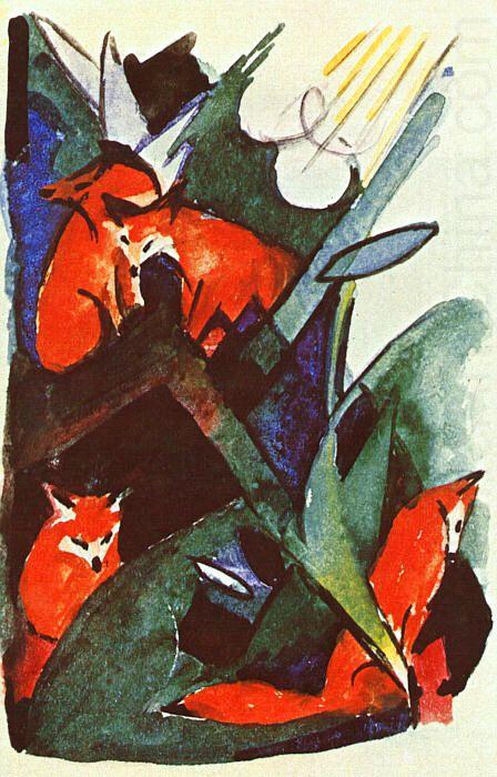 Four Foxes, Franz Marc